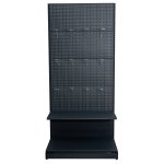 Raft comercial de perete, perforat - H:1473mm x L:1000mm x W:400mm, RAL 7016 nu conține capătul de raft