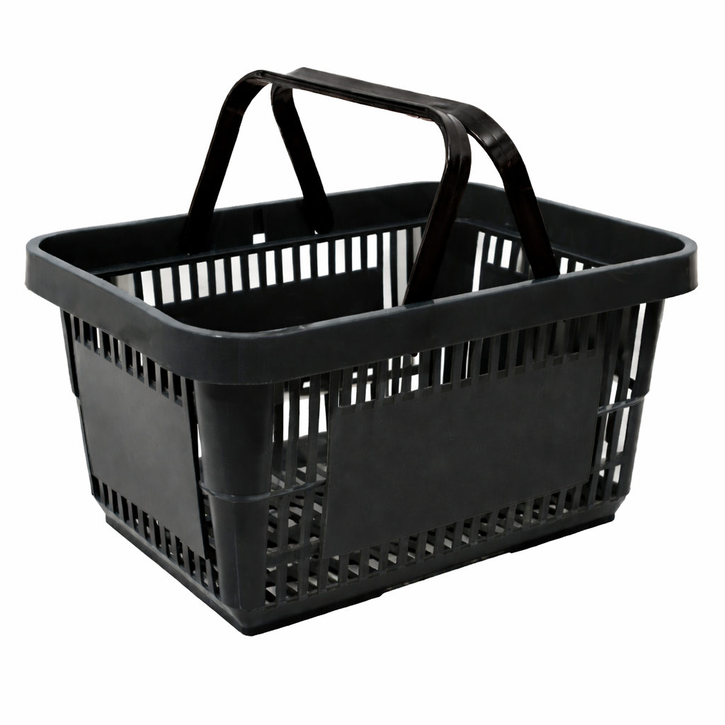 frigidere duble Coș de cumpărături de mână, 22 L, plastic rezistent, mâner dublu