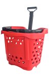 Coș de cumpărături cu roți, 42L