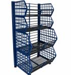 Coș promoțional din plastic cu 4 nivele – H:140cm x L:71cm x W:58cm