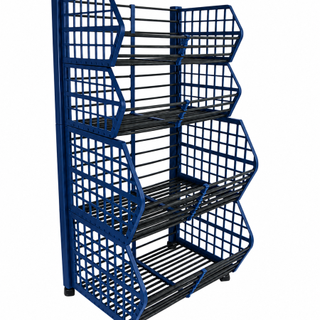 Coș promoțional din plastic cu 4 nivele – H:140cm x L:71cm x W:58cm