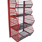 Coș promoțional din plastic cu 4 nivele – H:140cm x L:71cm x W:58cm