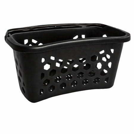 Cos de cumparaturi cu maner - 25 l, negru (plastic)
