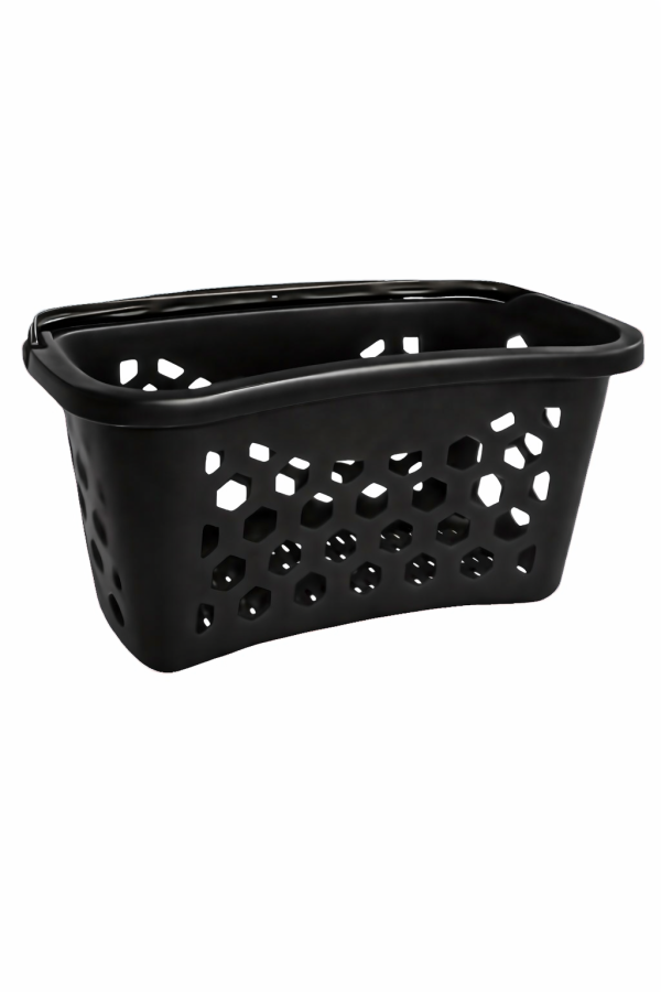 Cos de cumparaturi cu maner - 25 l, negru (plastic)