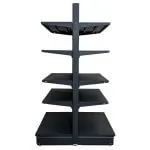 Raft metalic magazin de mijloc (gondolă), gri antracit – H:2235mm x L:1000mm x B:400mm + 4x300mm
