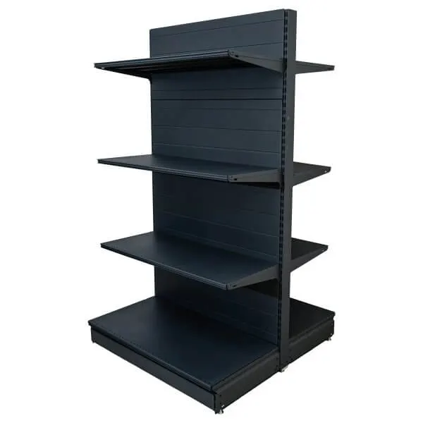 Raft metalic magazin de mijloc (gondolă), gri antracit – H:1625mm x L:1000mm x W:400mm - Handlekraft Raft metalic magazin de mijloc (gondolă), gri antracit – H:1625mm x L:1000mm x W:400mm