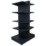 Raft metalic magazin de mijloc (gondolă), gri antracit – H:2235mm x L:1000mm x B:400mm + 4x300mm