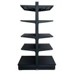 Raft metalic magazin de mijloc (gondolă), gri antracit – H:2235mm x L:1000mm x B:400mm + 4x300mm