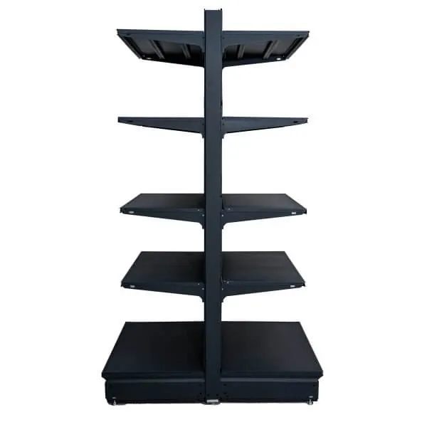 Raft metalic magazin de mijloc (gondolă), gri antracit – H:2235mm x L:1000mm x B:400mm + 4x300mm - Handlekraft Raft metalic magazin de mijloc (gondolă), gri antracit – H:2235mm x L:1000mm x B:400mm + 4x300mm