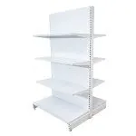 Raft metalic magazin de mijloc (gondolă), alb – H:2235mm x L:1000mm x B:500mm + 4x400mm