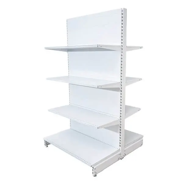Raft metalic magazin de mijloc (gondolă), alb – H:2235mm x L:1000mm x B:500mm + 4x400mm
