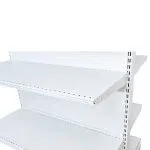 Raft metalic magazin de mijloc (gondolă), alb – H:2235mm x L:1000mm x B:500mm + 4x400mm