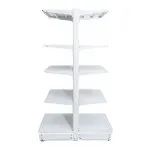 Raft metalic magazin de mijloc (gondolă), alb – H:2235mm x L:1000mm x B:500mm + 4x400mm