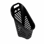 Coș de cumpărături cu roți – 70 L, plastic rezistent, negru