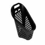Coș de cumpărături cu roți – 70 L, plastic rezistent, negru