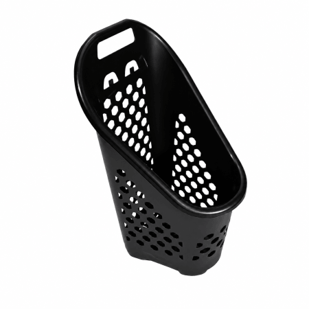 Coș de cumpărături cu roți – 70 L, plastic rezistent, negru