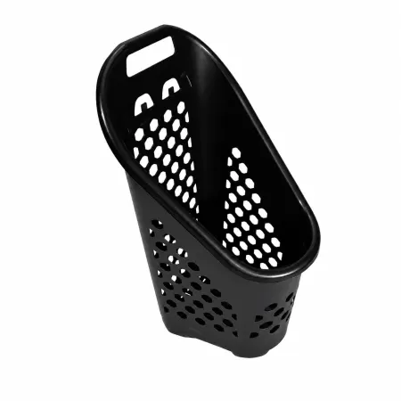 Coș de cumpărături cu roți – 70 L, plastic rezistent, negru