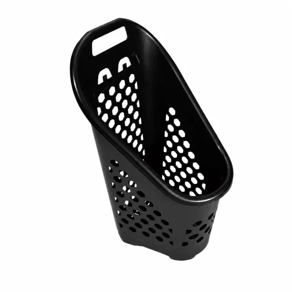 Coș de cumpărături cu roți – 70 L, plastic rezistent, negru