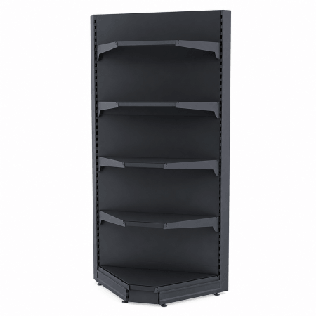 Raft comercial de colț interior - H:2240mm x  L:1000mm x W:500mm, RAL 7016