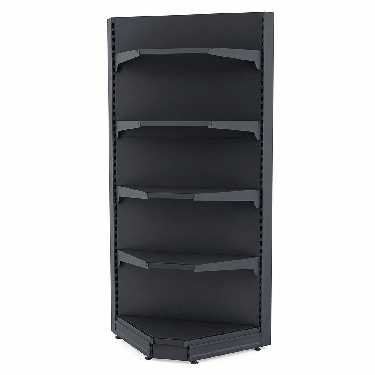Raft comercial de colț interior - H:2240mm x  L:1000mm x W:500mm, RAL 7016