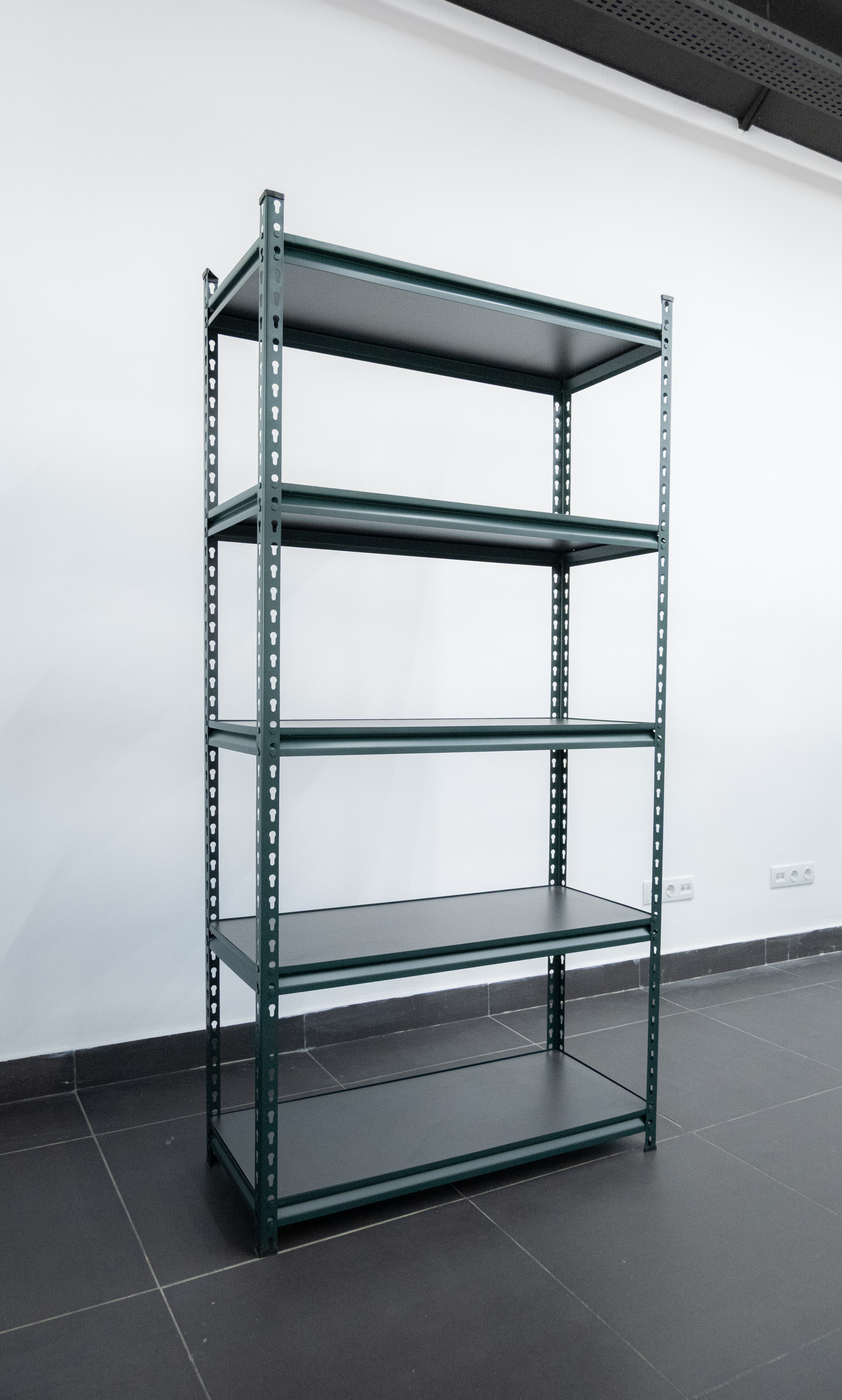 Raft tip polita - H:1830mm x L:900mm x W:380mm, polita pal laminat, verde - Handlekraft Raft tip polita - H:1830mm x L:900mm x W:380mm, polita pal laminat, verde
