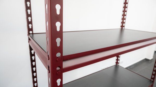Raft tip polita - H:1830mm x L:900mm x W:380mm, polita pal laminat, bordo - Handlekraft Raft tip polita - H:1830mm x L:900mm x W:380mm, polita pal laminat, bordo