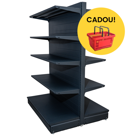 Raft comercial de mijloc - H:1930mm x L:1000mm x B:300mm, RAL 7016