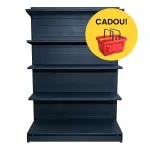Raft metalic magazin de perete, gri antracit – H:2235mm x L:665mm x B:500mm + 4x400mm