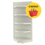 Raft comercial de colț interior – H:2240mm x L:1000mm x W:500mm, RAL 9016
