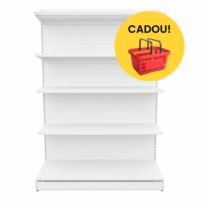 Acasă - Handlekraft Raft comercial de peret - H:1930mm x L:1000mm x W:300mm, RAL 9016