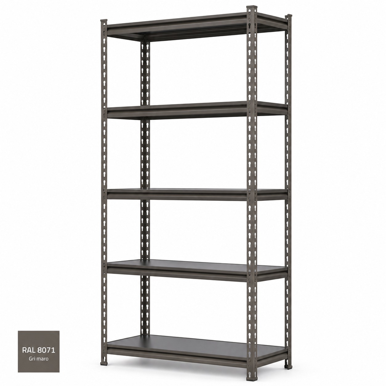 Raft tip polita - H:1830mm x L:900mm x W:380mm, polita pal laminat, maro