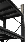 Raft modular calitate premium – H:2127mm x L:1960mm x W:615mm, 300kg/nivel, include 4 polite metalice