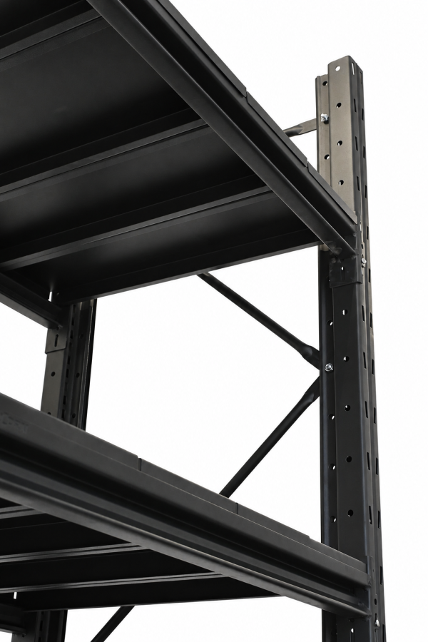 Raft modular calitate premium – H:2127mm x L:1960mm x W:615mm, 300kg/nivel, include 4 polite metalice - Handlekraft Raft modular calitate premium – H:2127mm x L:1960mm x W:615mm, 300kg/nivel, include 4 polite metalice
