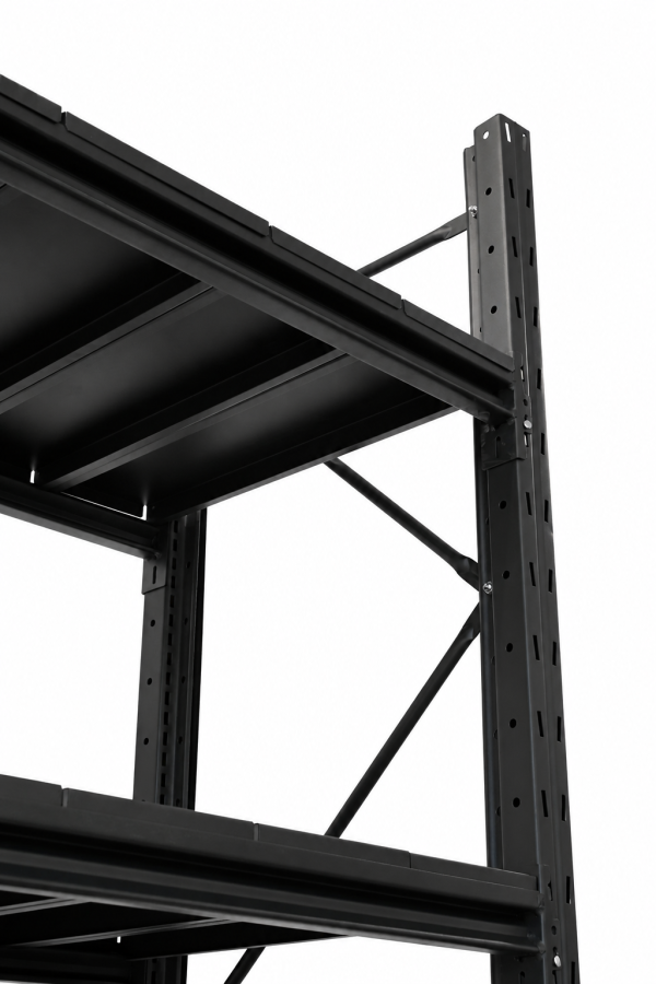 Raft modular calitate premium – H:2127mm x L:1960mm x W:615mm, 300kg/nivel, include 4 polite metalice - Handlekraft Raft modular calitate premium – H:2127mm x L:1960mm x W:615mm, 300kg/nivel, include 4 polite metalice