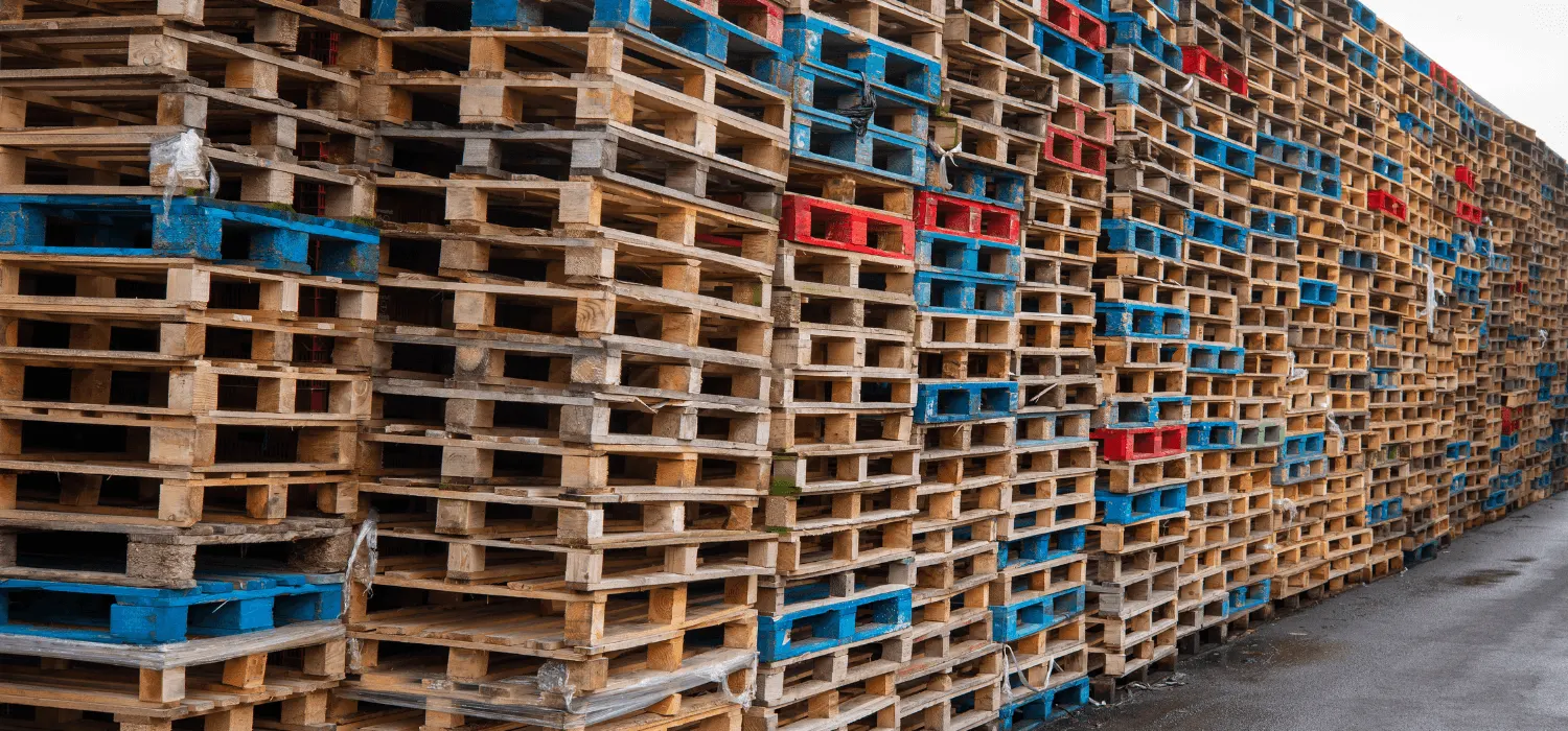 europaleti pe rafturi metalice in depozit logistic