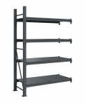 Raft modular calitate premium, tip extensie – H:2127mm x L:1295mm x W:615mm, 200kg/nivel, include 4 polite metalice
