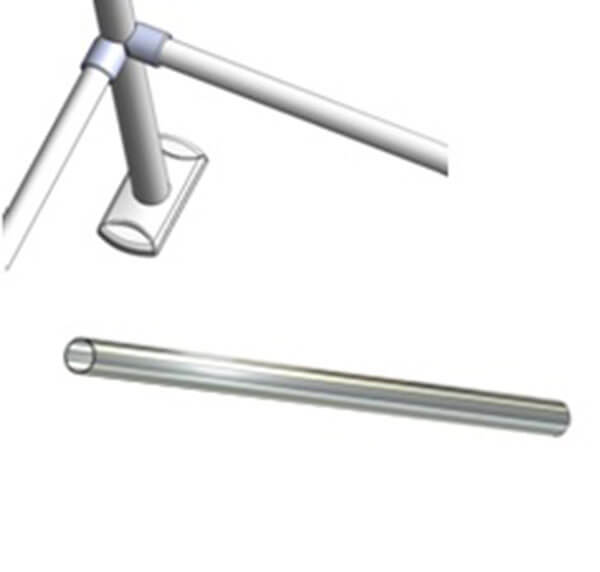Bara cromata de delimitare - H:1000mm x l:40mm - Handlekraft Bara cromata de delimitare - H:1000mm x l:40mm