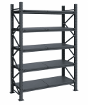 Raft modular calitate premium, tip extensie – H:2584mm x L:1295mm x W:615mm, 200kg/nivel, include 5 polite metalice