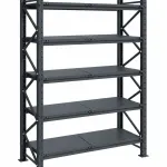 Raft modular calitate premium – H:2127mm x L:1040mm x W:815mm, 200kg/nivel, include 5 polite metalice