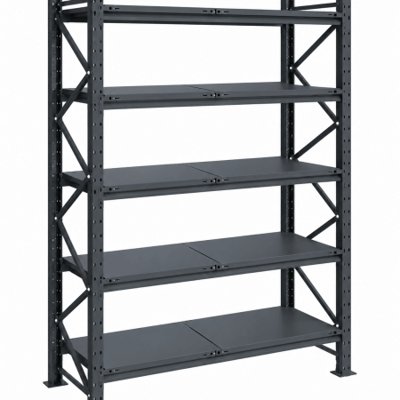 Raft modular calitate premium, tip extensie – H:2584mm x L:1295mm x W:615mm, 200kg/nivel, include 5 polite metalice