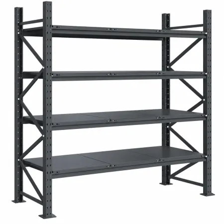 Raft modular calitate premium – H:2584mm x L:1655mm x W:615mm, 250kg/nivel, include 4 polite metalice