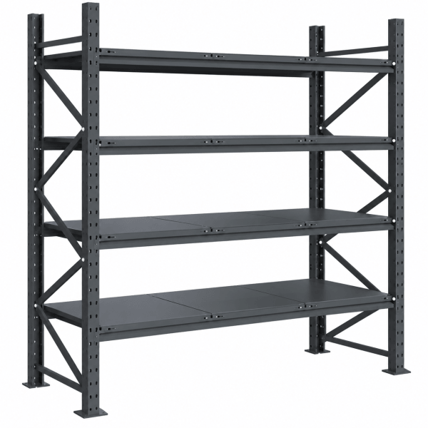 Raft modular calitate premium, tip extensie – H:2127mm x L:1905mm x W:615mm, 300kg/nivel, include 4 polite metalice - Handlekraft Raft modular calitate premium, tip extensie – H:2127mm x L:1905mm x W:615mm, 300kg/nivel, include 4 polite metalice