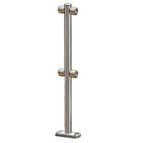 Stalp metalic cromat pentru sistem de ghidare cu 4 conectori 180°