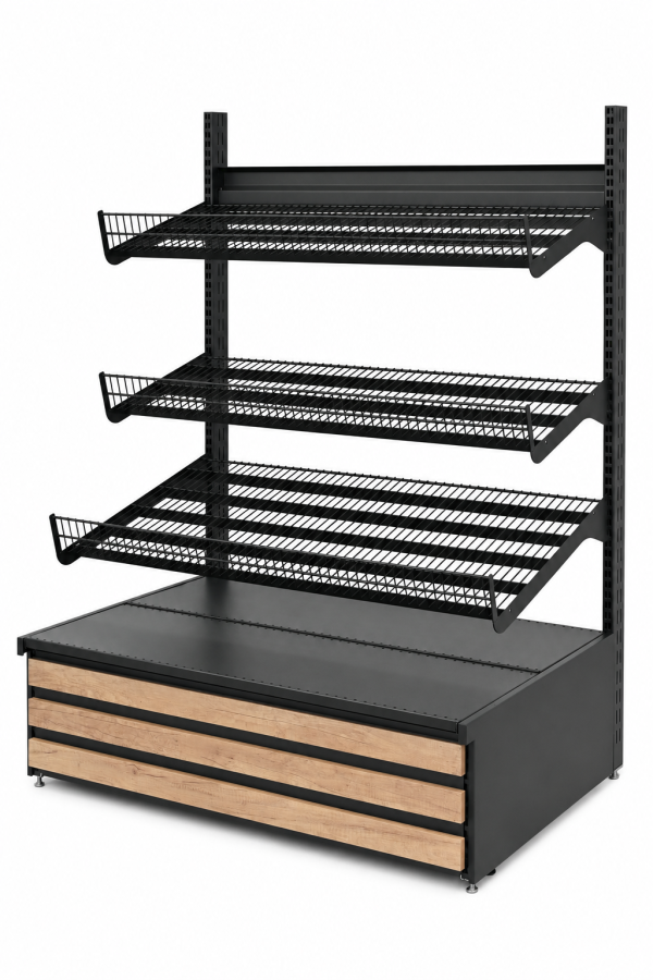 Raft fructe si legume - H:1655mm x L:1250mm x W:915mm, RAL 7016 - Handlekraft Raft fructe si legume - H:1655mm x L:1250mm x W:915mm, RAL 7016