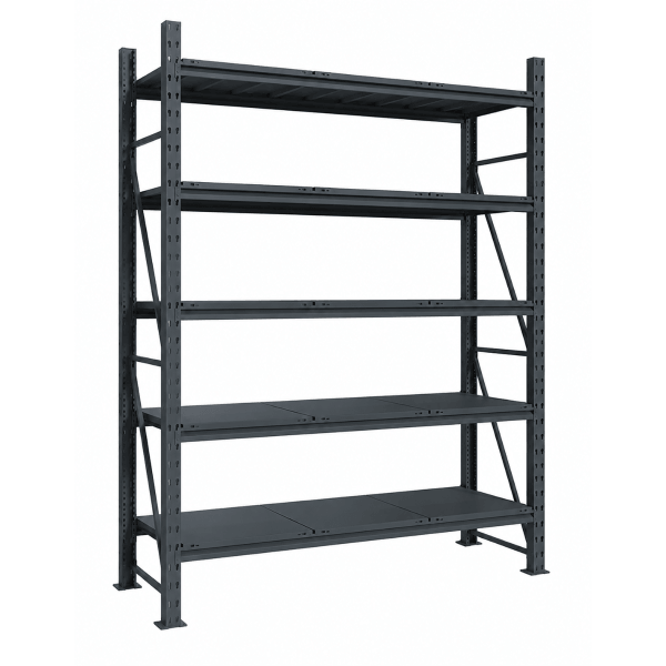 Raft modular calitate premium – H:2127mm x L:1960mm x W:615mm, 300kg/nivel, include 5 polite metalice - Handlekraft Raft modular calitate premium – H:2127mm x L:1960mm x W:615mm, 300kg/nivel, include 5 polite metalice