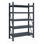 Raft modular calitate premium – H:2127mm x L:1350mm x W:615mm, 200kg/nivel, include 5 polite metalice