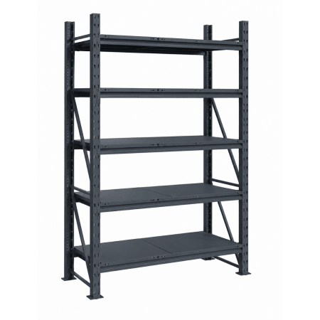 Raft modular calitate premium – H:2127mm x L:1350mm x W:615mm, 200kg/nivel, include 5 polite metalice