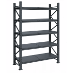Raft modular calitate premium – H:2127mm x L:1350mm x W:615mm, 200kg/nivel, include 5 polite metalice