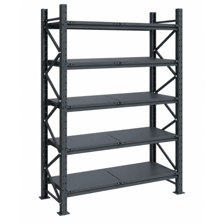 Raft modular calitate premium – H:2127mm x L:1350mm x W:615mm, 200kg/nivel, include 5 polite metalice