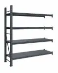 Raft modular calitate premium, tip extensie – H:2127mm x L:985mm x W:615mm, 200kg/nivel, include 4 polite metalice